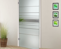 White empty room with green landscape in window. Scandinavian interior design. 3D illustration