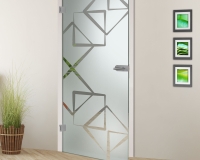 White empty room with green landscape in window. Scandinavian interior design. 3D illustration