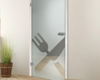 White empty room with green landscape in window. Scandinavian interior design. 3D illustration