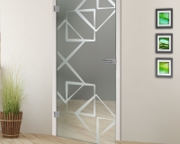 White empty room with green landscape in window. Scandinavian interior design. 3D illustration