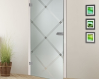 White empty room with green landscape in window. Scandinavian interior design. 3D illustration