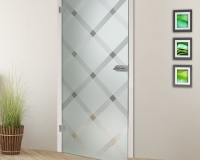 White empty room with green landscape in window. Scandinavian interior design. 3D illustration