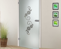 White empty room with green landscape in window. Scandinavian interior design. 3D illustration