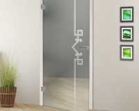 White empty room with green landscape in window. Scandinavian interior design. 3D illustration
